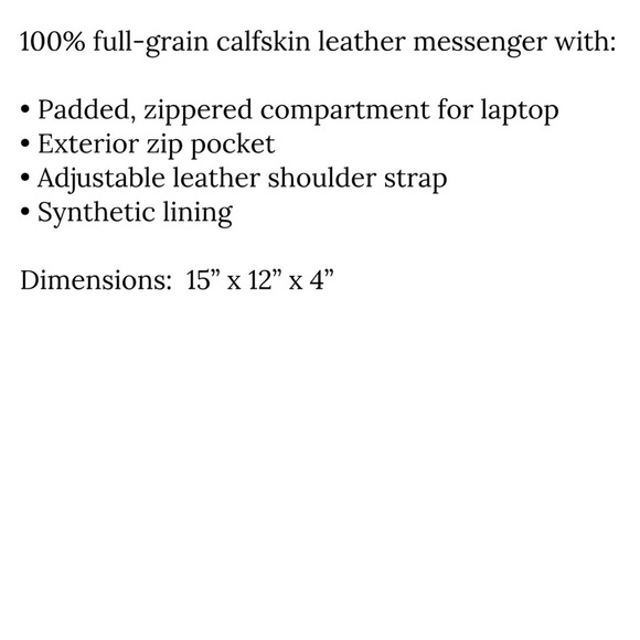 🆕 NWT Old Angler Firenze Cognac Leather Briefcase/Messenger Bag - Picture 16 of 16